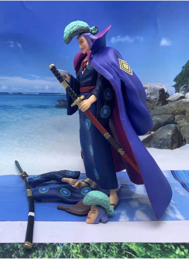 One Piece Denjiro Action Figure Decorative Resin Sculpture Home Decor Statue, Art Figurine Home Ornament Decoration for Office, Living Room, Bedroom, Book Shelf, TV Cabinet, Desktop