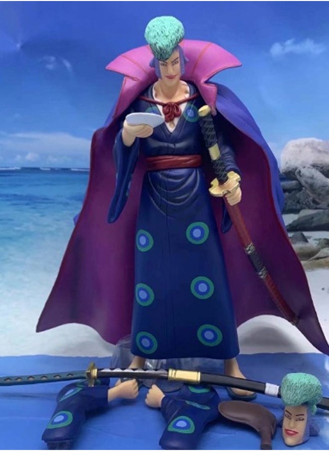 One Piece Denjiro Action Figure Decorative Resin Sculpture Home Decor Statue, Art Figurine Home Ornament Decoration for Office, Living Room, Bedroom, Book Shelf, TV Cabinet, Desktop