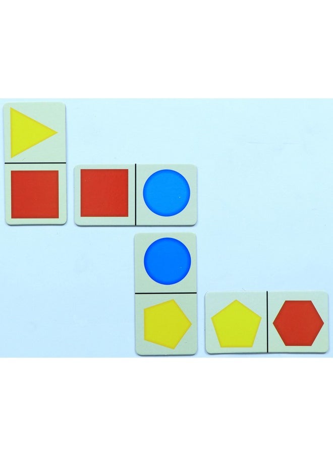 Creative's Dominoes Shapes & Colours | Skills of Matching Shapes & Colour Recognition | Memory Cards Game for Kids | Pre-School Learning & Educational Game | Ages 3 & Up