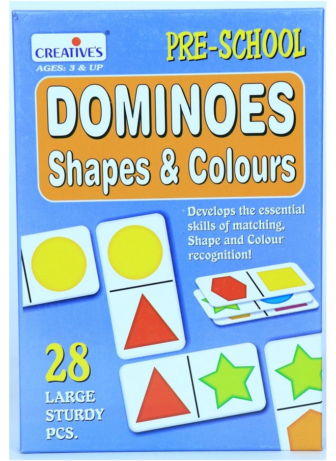 Creative's Dominoes Shapes & Colours | Skills of Matching Shapes & Colour Recognition | Memory Cards Game for Kids | Pre-School Learning & Educational Game | Ages 3 & Up