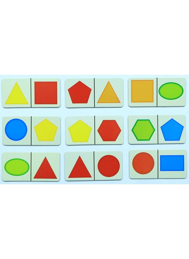 Creative's Dominoes Shapes & Colours | Skills of Matching Shapes & Colour Recognition | Memory Cards Game for Kids | Pre-School Learning & Educational Game | Ages 3 & Up