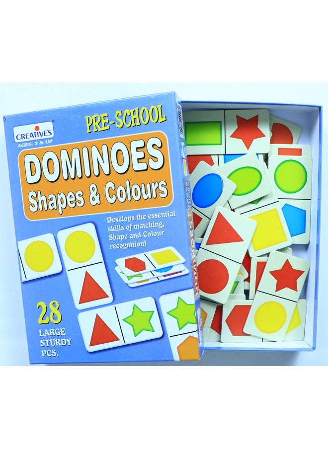 Creative's Dominoes Shapes & Colours | Skills of Matching Shapes & Colour Recognition | Memory Cards Game for Kids | Pre-School Learning & Educational Game | Ages 3 & Up