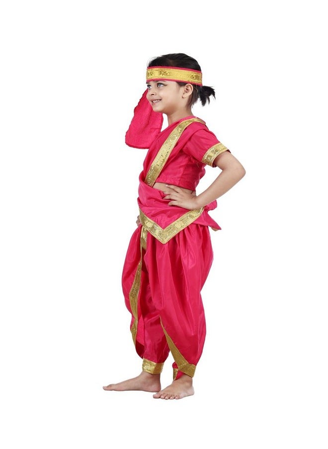 BookMyCostume Rani Laxmi Bai Jhansi ki Rani Kids Fancy Dress Costume for Girls with Accessories 2.5-4 years