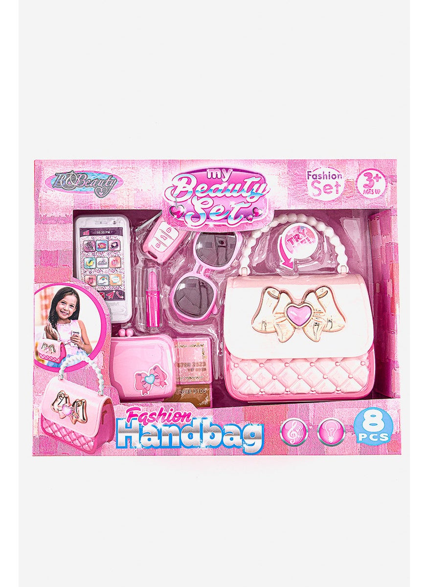Kid Girls 8 Piece My Beauty Set With A Purse, Pink