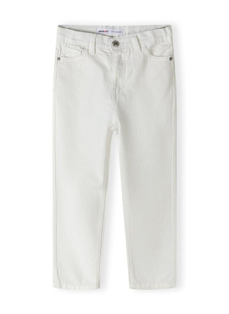 Kids Girls Twill Mom Fit Trousers