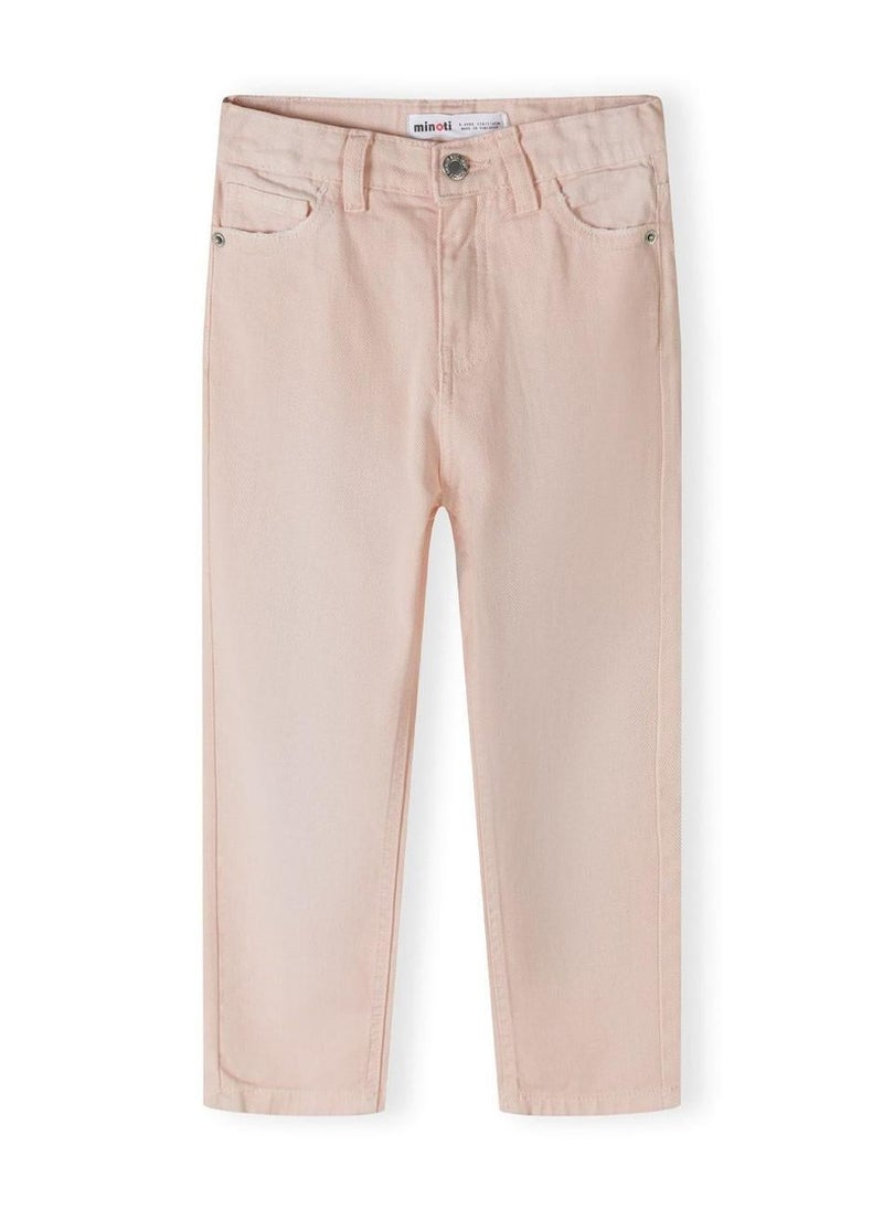 Kids Girls Twill Mom Fit Trousers