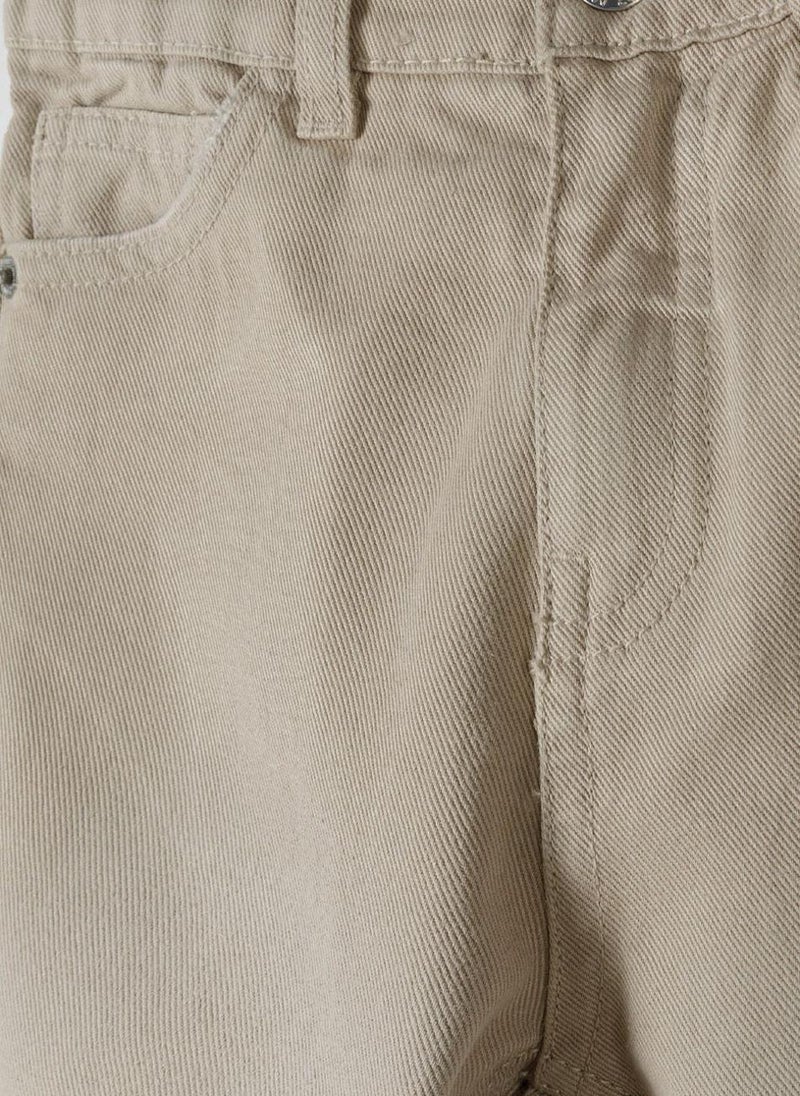 Kids Girls Twill Mom Fit Trousers