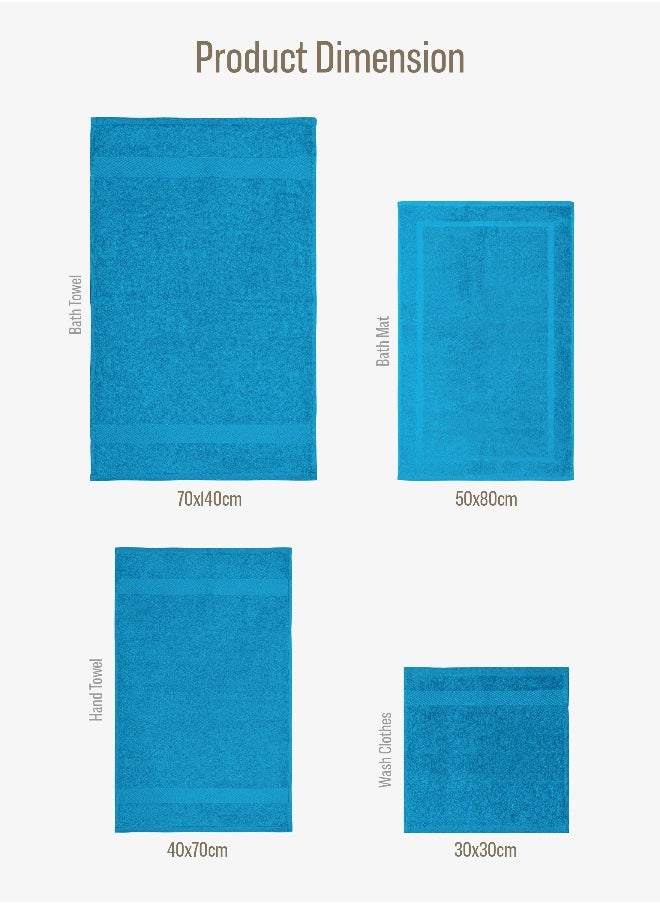 Cotton Berg 7 Piece Towel Set 550 GSM Quick Dry Highly Absorbent Thick Soft Hotel Quality
