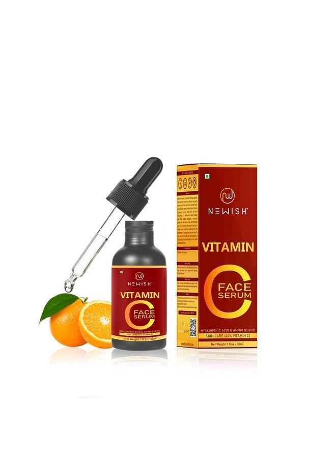 40% Vitamin C Daily Face Serum For Glowing Skin, Oily Skin & Dark Spots | Face Serum For Men & Women - 30Ml - Pack Of 1