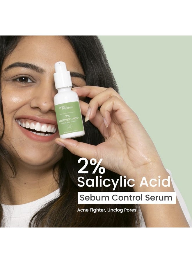 2% Salicylic Acid Serum For Acne, Blackheads & Clear Pores | Men & Women - 30Ml