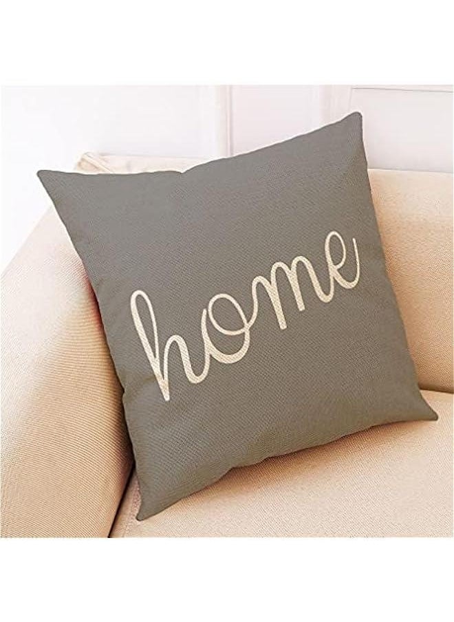 Throw Pillow Cases Decorative Soft Square Geometric Style Throw Pillow Cover Cushion Case for Sofa 18 x 18 Inch Set of 4