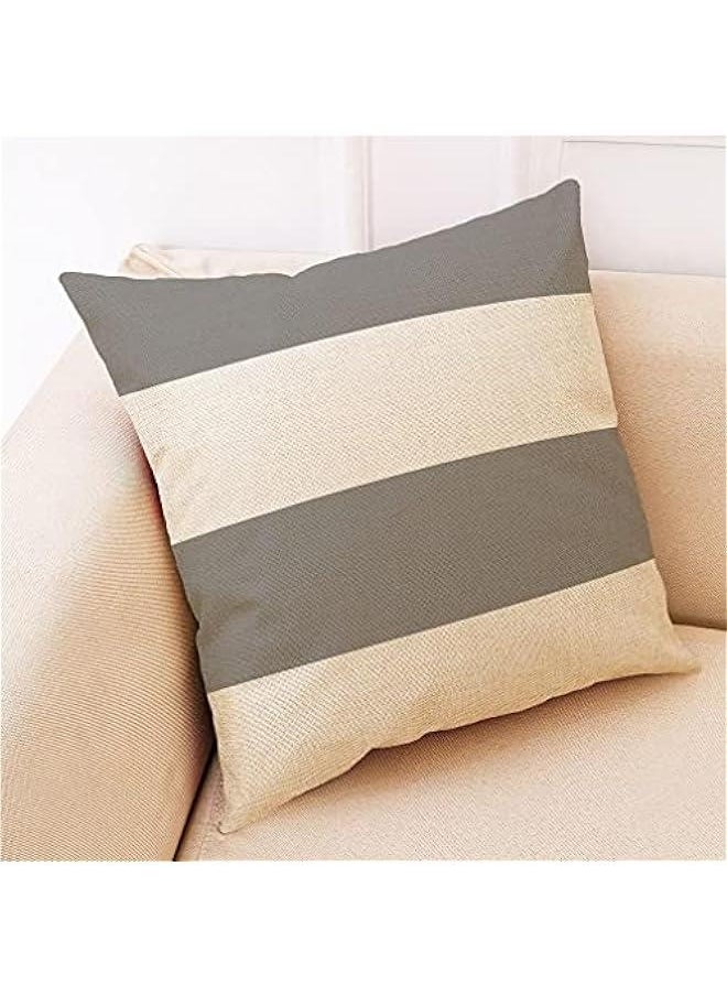 Throw Pillow Cases Decorative Soft Square Geometric Style Throw Pillow Cover Cushion Case for Sofa 18 x 18 Inch Set of 4