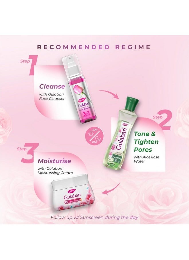 Gulabari Premium Rose Water With Aloe Vera - 1200 Ml (400Ml X 3) | Upto 8 Hr Skin Hydration | Cleanses, Tones And Moisturises Skin | For All Skin Types