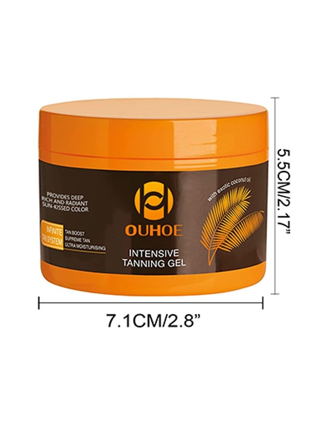 Intensive Tanning Gel, Intensive Tanning Gel,Intensive Tanning Gel for Sunbed Outdoor Sun Tanning,Natural Tanning Accelerator Cream Gel,Brown Tanning Gel 150g