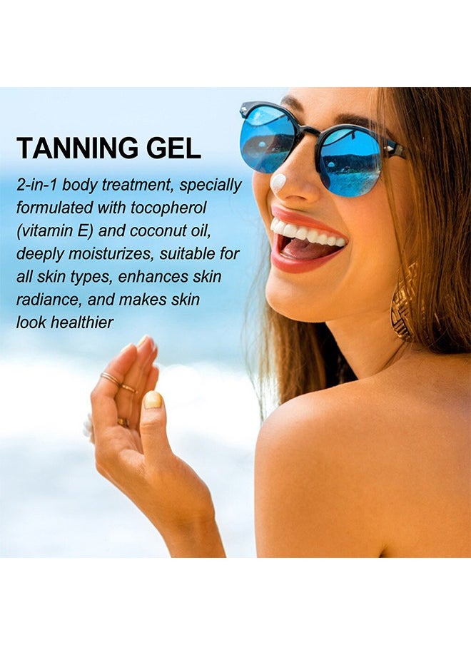 Intensive Tanning Gel, Intensive Tanning Gel,Intensive Tanning Gel for Sunbed Outdoor Sun Tanning,Natural Tanning Accelerator Cream Gel,Brown Tanning Gel 150g