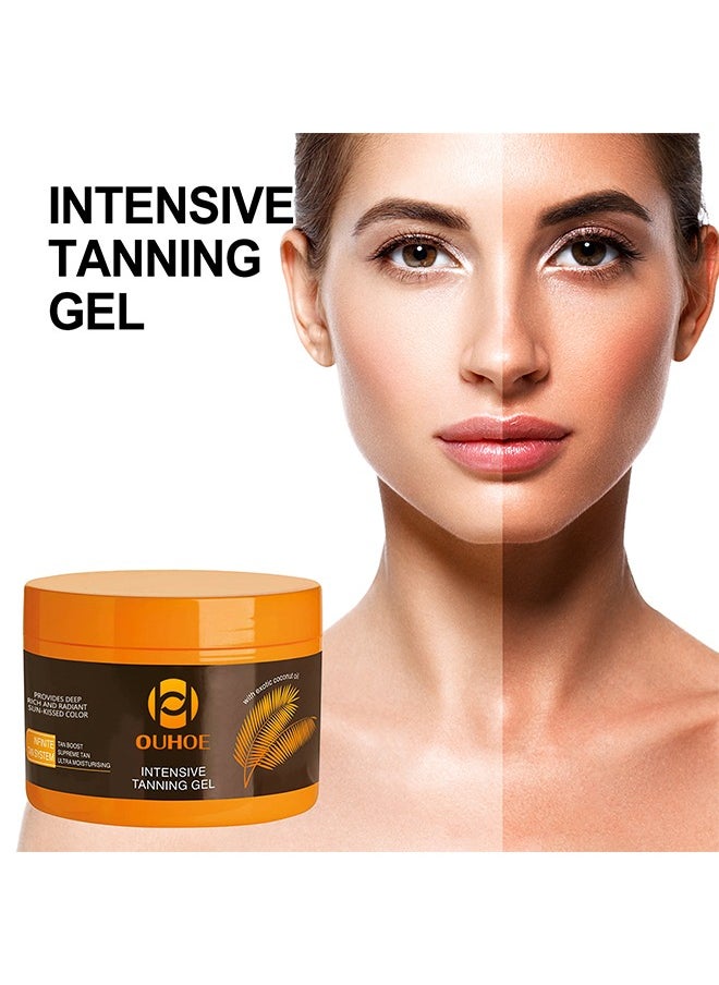 Intensive Tanning Gel, Intensive Tanning Gel,Intensive Tanning Gel for Sunbed Outdoor Sun Tanning,Natural Tanning Accelerator Cream Gel,Brown Tanning Gel 150g