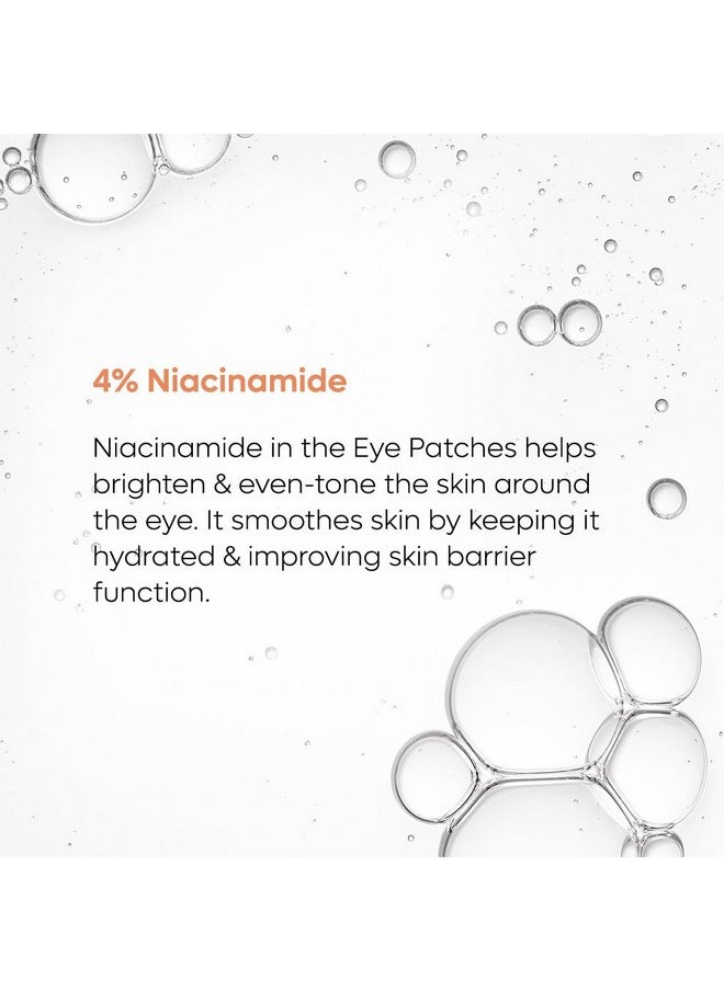 Cooling Under Eye Serum Patch For Brightness | Reduces Pigmentation With 4% Niacinamide & Kombucha Tea | Under Eye Patch Mask | Instantly Hydrates, Cools & De-Puffs - 15 Pairs