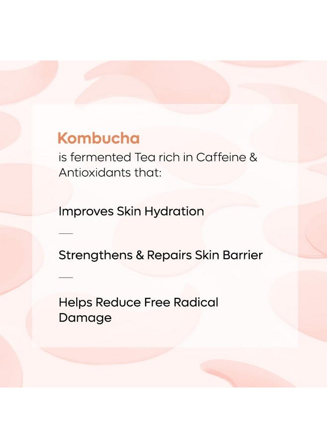 Cooling Under Eye Serum Patch For Brightness | Reduces Pigmentation With 4% Niacinamide & Kombucha Tea | Under Eye Patch Mask | Instantly Hydrates, Cools & De-Puffs - 15 Pairs