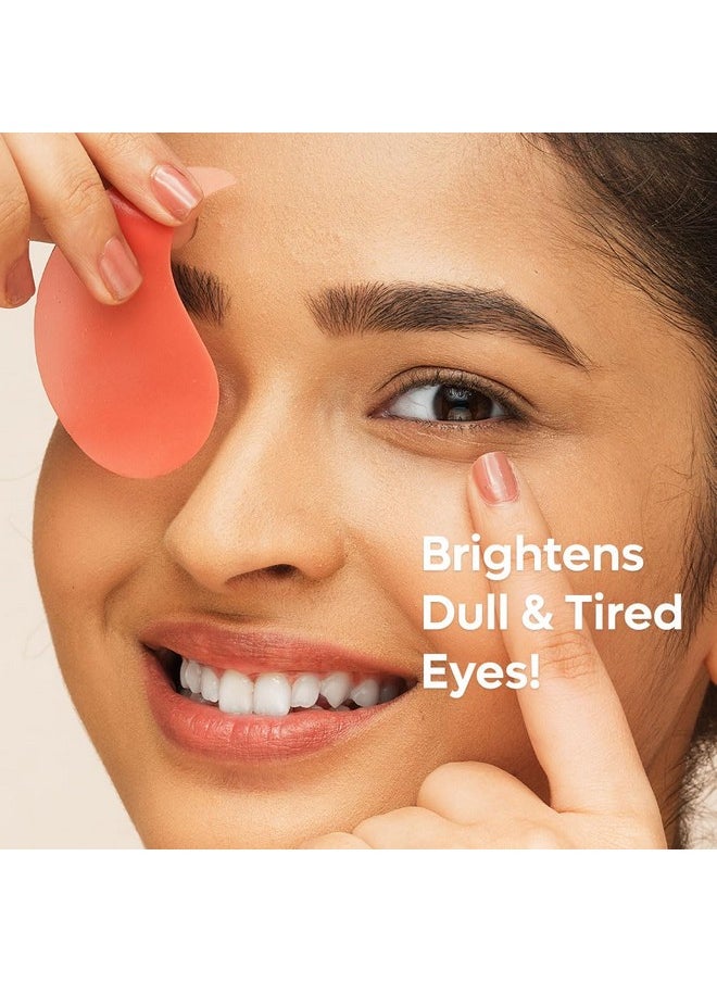 Cooling Under Eye Serum Patch For Brightness | Reduces Pigmentation With 4% Niacinamide & Kombucha Tea | Under Eye Patch Mask | Instantly Hydrates, Cools & De-Puffs - 15 Pairs