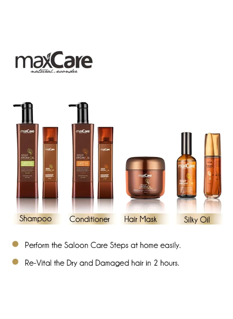 Maxcare Moroccan Argan Oil Hair Care Duo 800ml – Moisturizing Shampoo & Conditioner