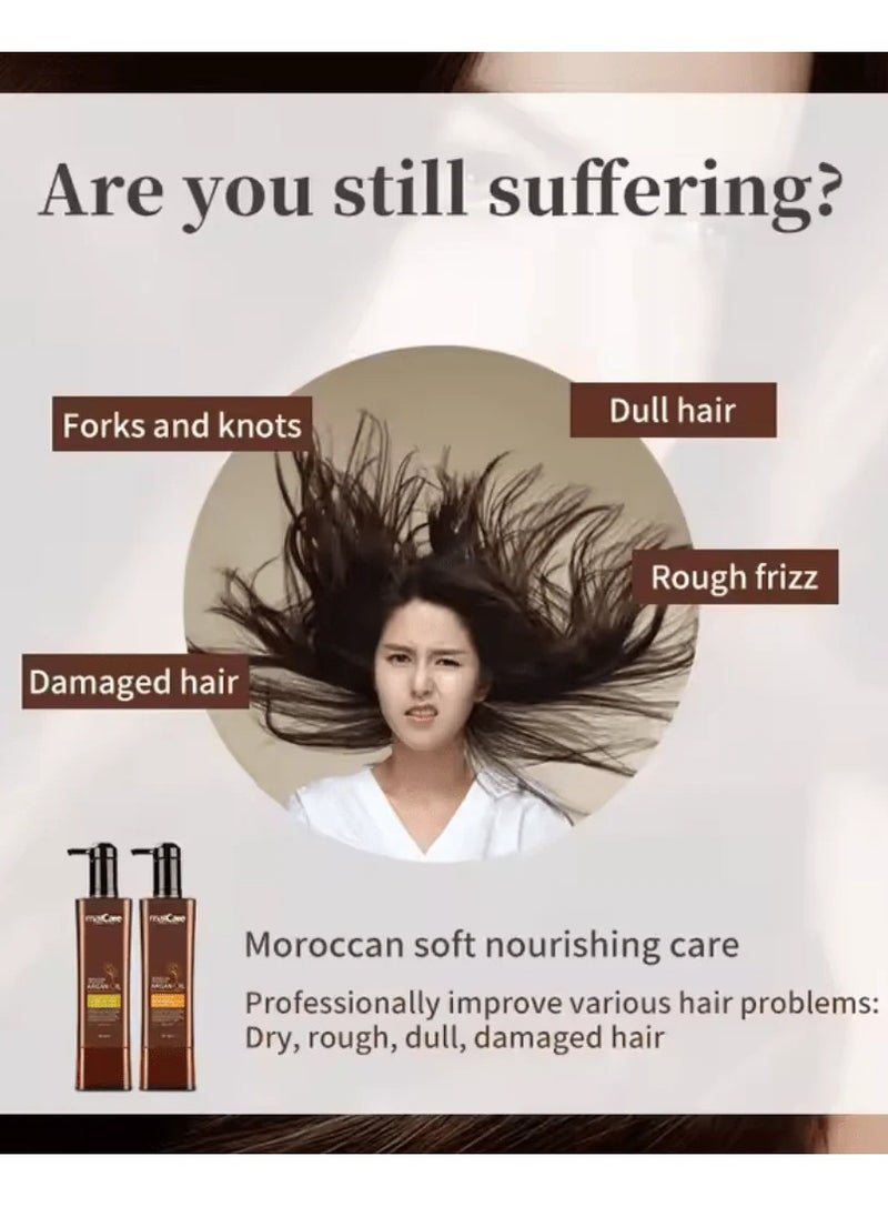 Maxcare Moroccan Argan Oil Hair Care Duo 800ml – Moisturizing Shampoo & Conditioner