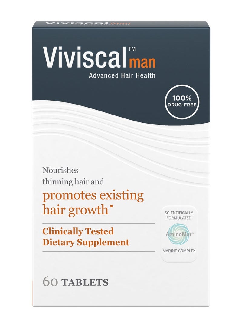 Man Hair Health Supplements, 60 Tablets