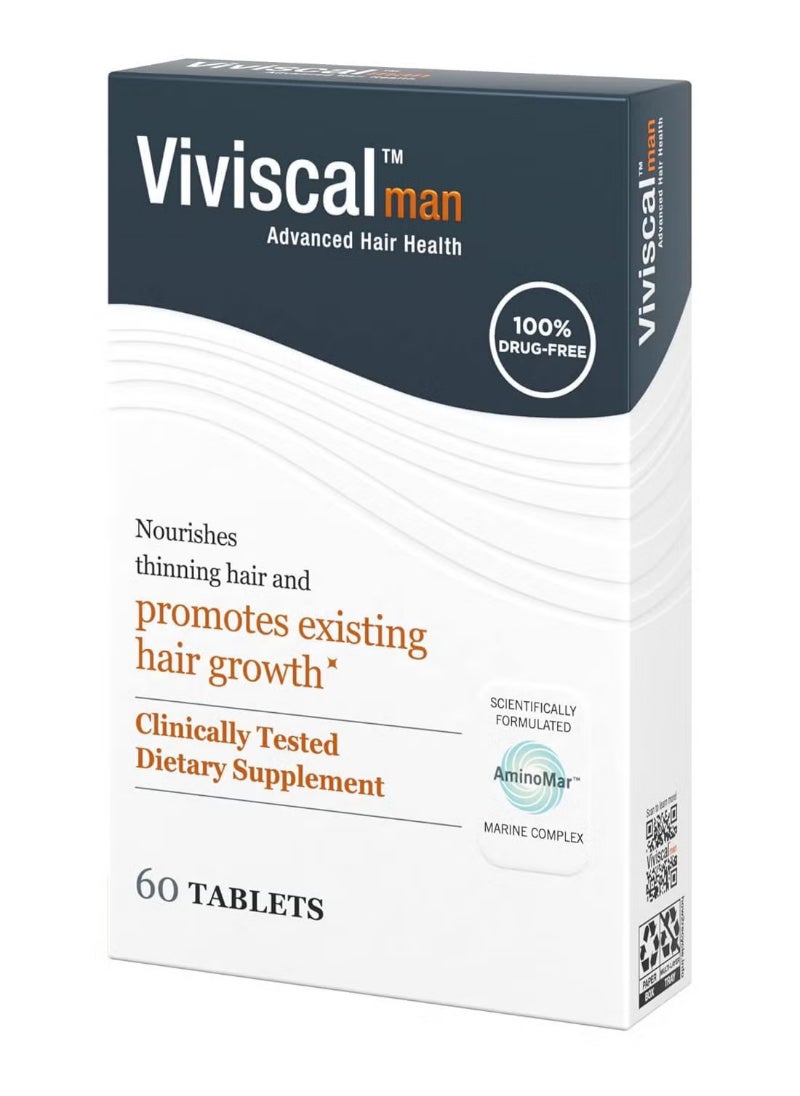 Man Hair Health Supplements, 60 Tablets