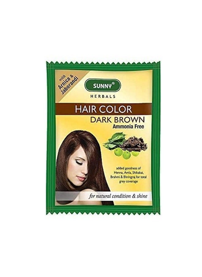 Bakson'S Herbal Hair Color, Dark Brown, 20 Gm (Pack Of 6)