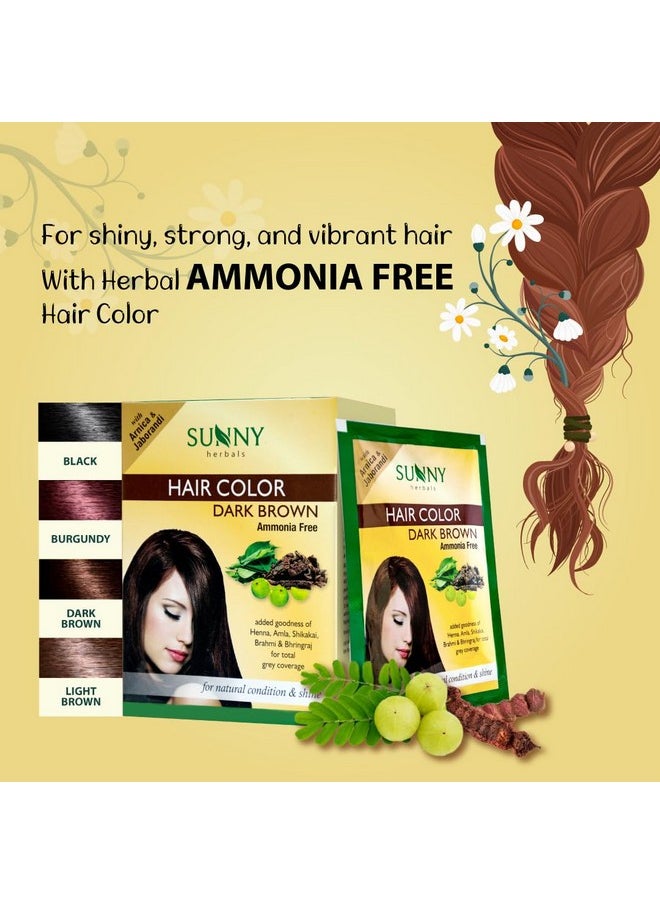 Bakson'S Herbal Hair Color, Dark Brown, 20 Gm (Pack Of 6)