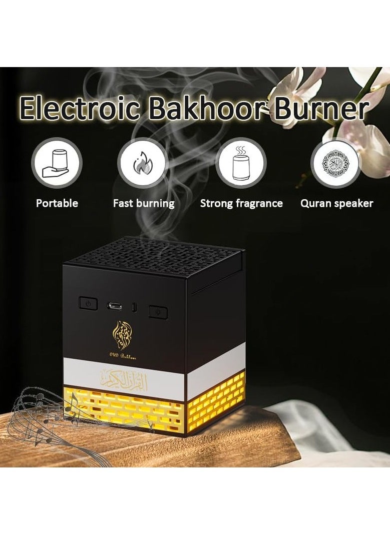 Rechargeable Incense and Speaker Burner with LED Lighting, Remote Control, and Mobile App