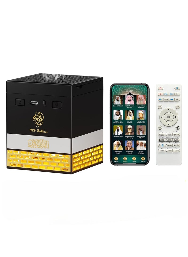 Rechargeable Incense and Speaker Burner with LED Lighting, Remote Control, and Mobile App