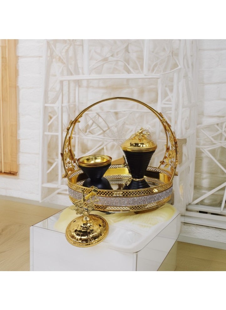Elegant Design Incense Burner Set, Arabic Oud Incense Burner, Incense Fragrance Holder for Home and Office