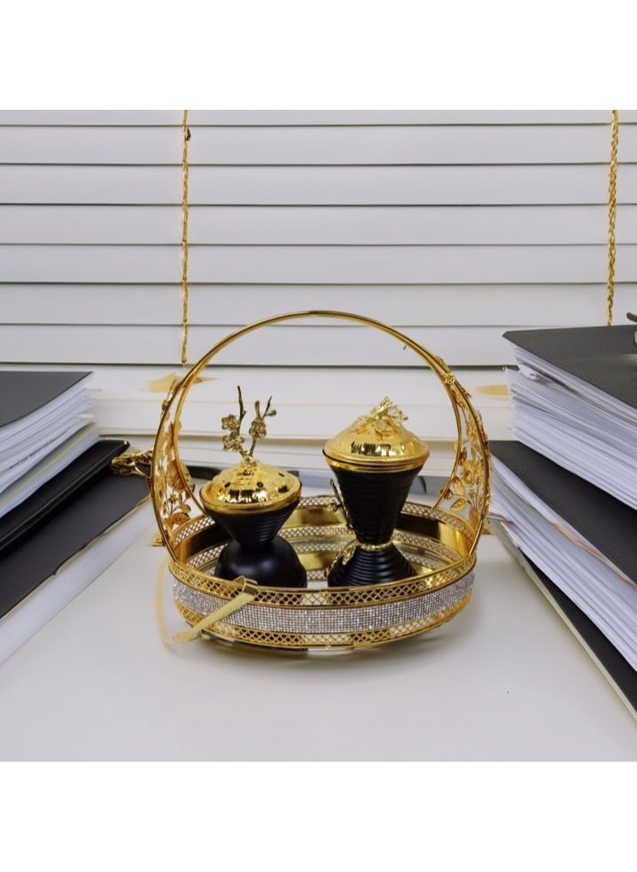 Elegant Design Incense Burner Set, Arabic Oud Incense Burner, Incense Fragrance Holder for Home and Office