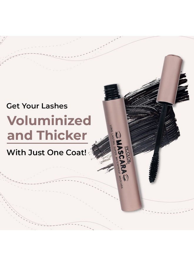 Dense Mascara, Lengthening Smudge Proof, Water Resistant, Liquid Lash Extending Tubing, No Clump Flakes Fades, Full-Size Black Eye Mascara For Girl And Women 9Ml