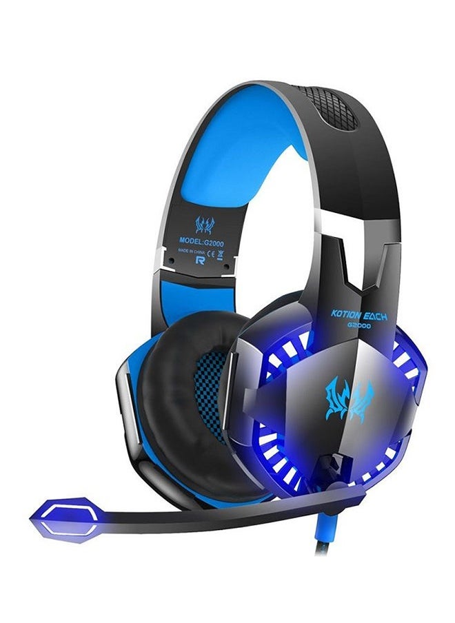 Kotion G2000 Gaming Headphone Wired Headset Stereo Bass Over-Ear Headband Mic Piece For PS4/PS5/XOne/XSeries/NSwitch/PC