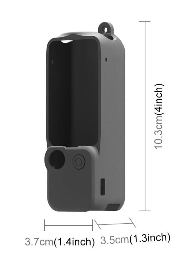 3 in 1 Case for DJI OSMO Pocket 3 Silicone Cover Camera Case Lens Cap Screen Cover Set Dust-Proof Scratch-Proof