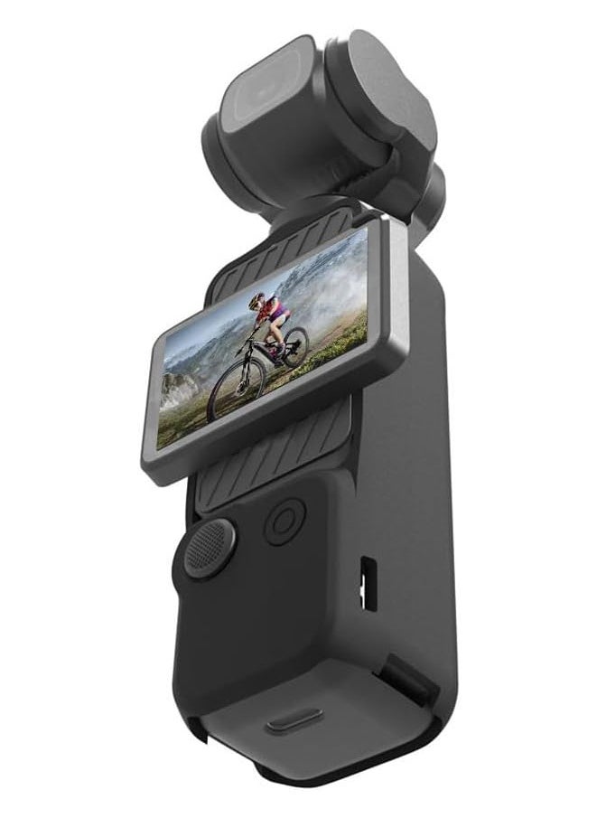 3 in 1 Case for DJI OSMO Pocket 3 Silicone Cover Camera Case Lens Cap Screen Cover Set Dust-Proof Scratch-Proof