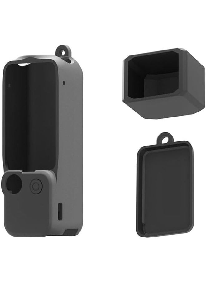 3 in 1 Case for DJI OSMO Pocket 3 Silicone Cover Camera Case Lens Cap Screen Cover Set Dust-Proof Scratch-Proof