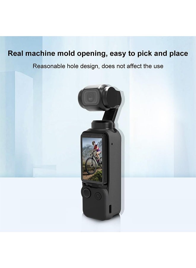3 in 1 Case for DJI OSMO Pocket 3 Silicone Cover Camera Case Lens Cap Screen Cover Set Dust-Proof Scratch-Proof
