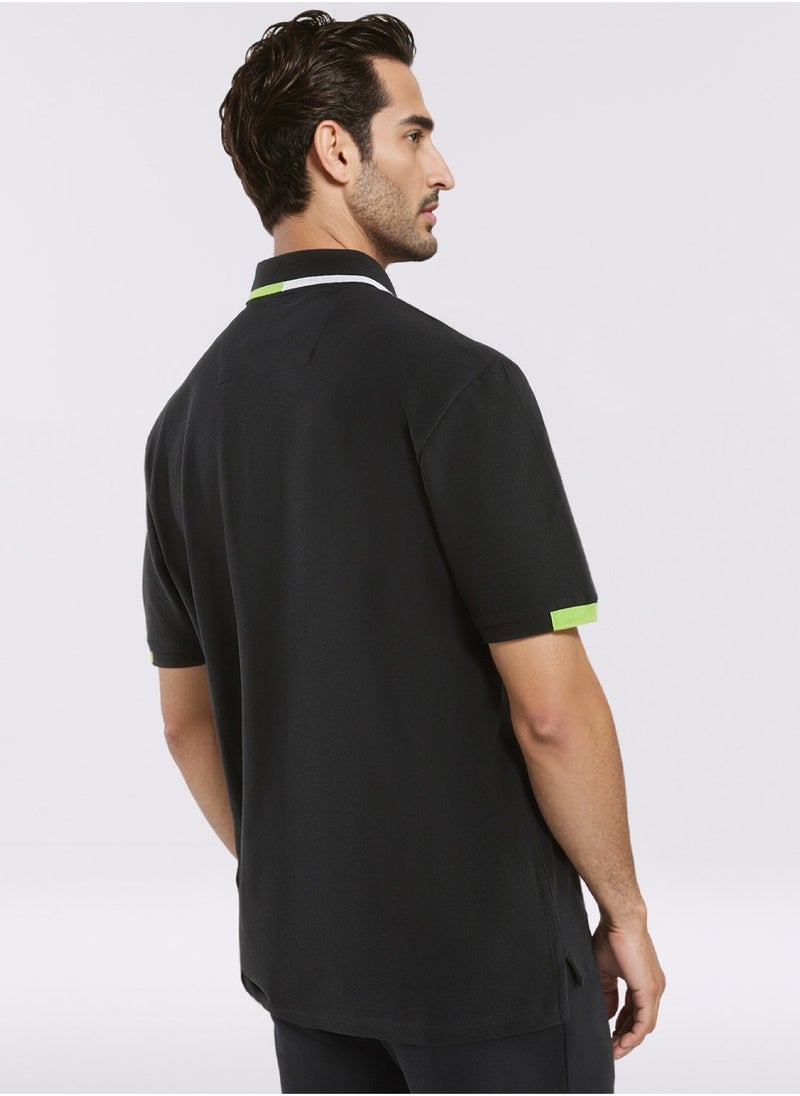 Basic Regular Fit Premium Cotton Logo Polo Shirt