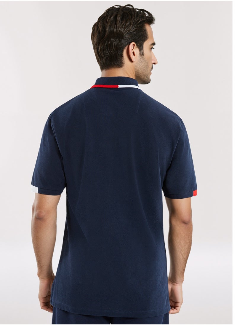 Basic Regular Fit Premium Cotton Logo Polo Shirt