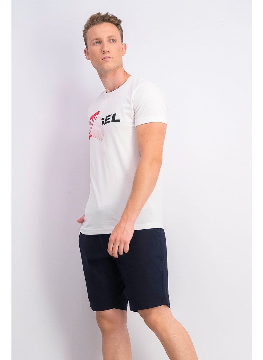 Men T,Diego Qa T-shirt, White and Black and Red