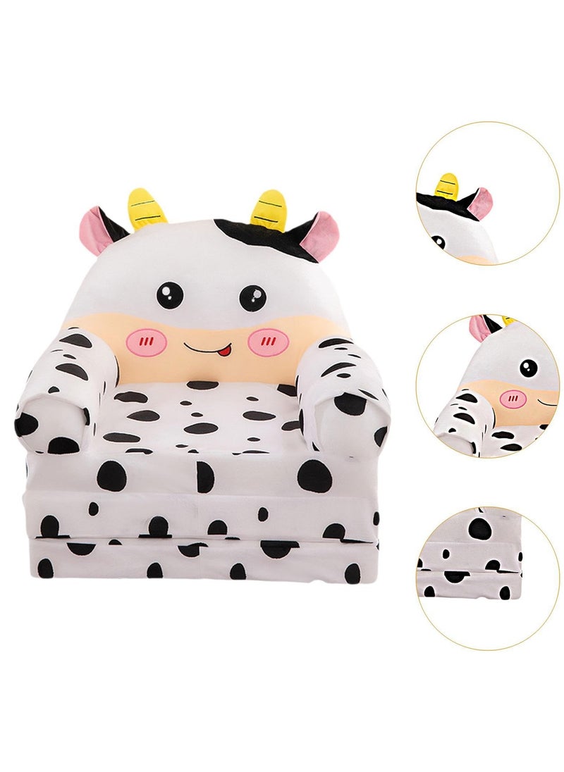 Baby Toddler Cartoon Sofa Chair, 2-in-1 Folding Toddler Sofa, Small Foldable Sofa with Removable & Washable Cover, Princess Chair for Kids Ages 1-3.