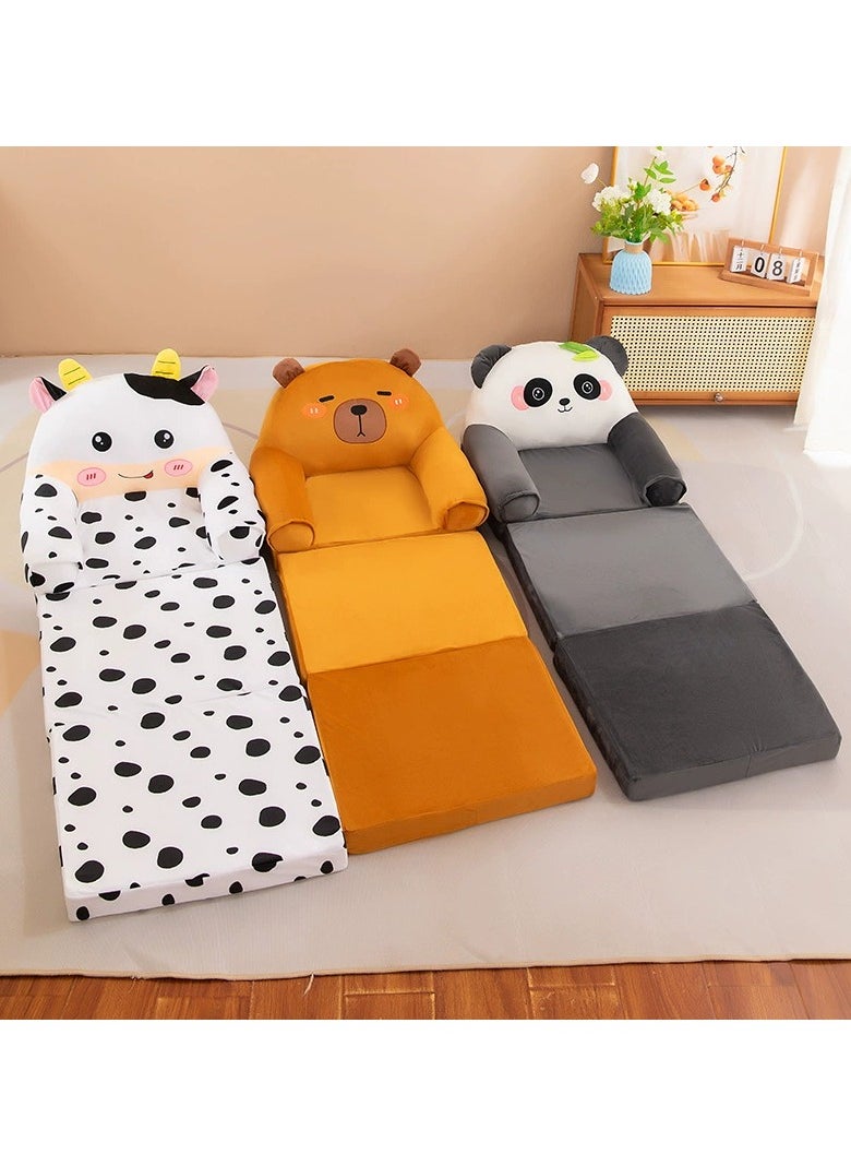 Baby Toddler Cartoon Sofa Chair, 2-in-1 Folding Toddler Sofa, Small Foldable Sofa with Removable & Washable Cover, Princess Chair for Kids Ages 1-3.