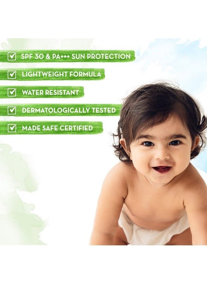 Milky Soft Mineral Based Sunscreen Spf 30 & Pa+++ With Oats Milk And Calendula For Babies80 G ; Made Safe Certified ; Toxin Free