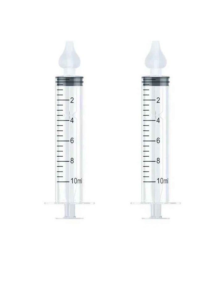 Babies Nasal Aspirator, Safe And Hygienic Baby Nasal Syringe Irrigator, Bpa Free Silicone Infant Nose Cleaner, Easy To Clean Newborn Nasal Irrigator, (2pcs, Clear)