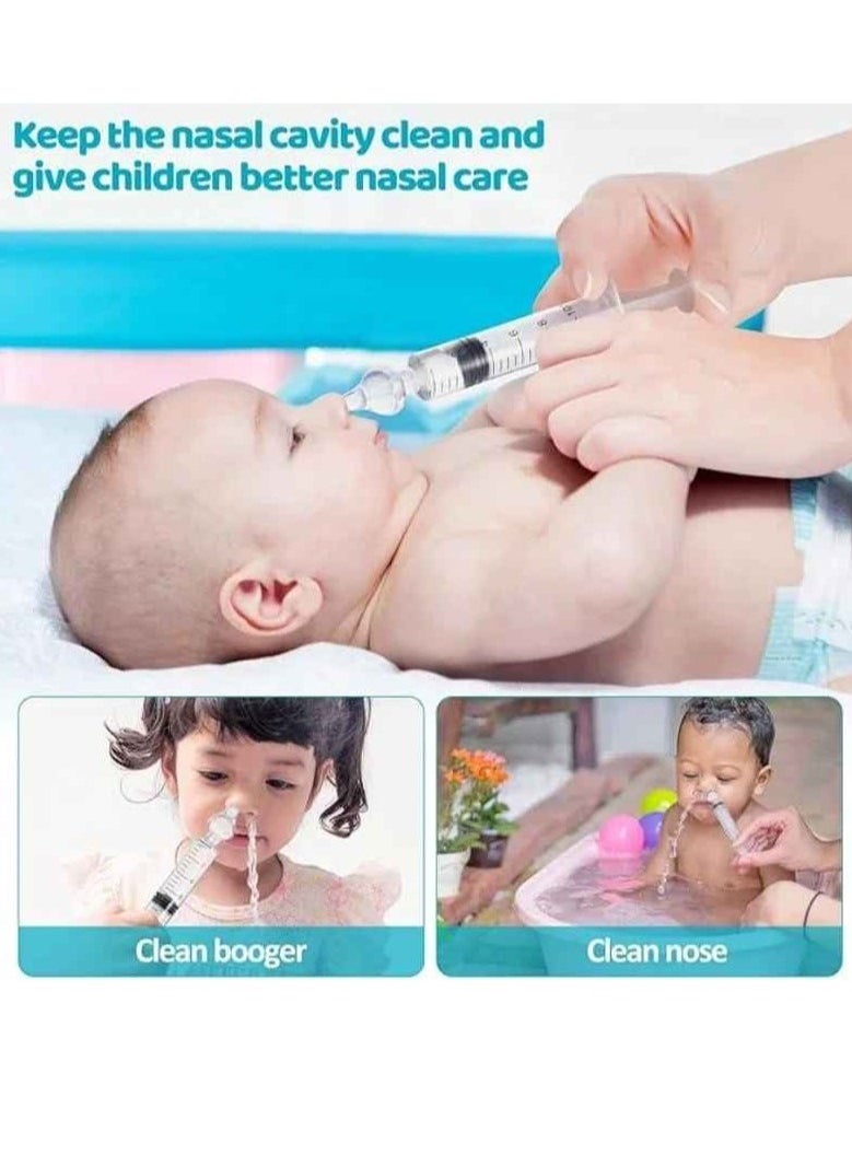 Babies Nasal Aspirator, Safe And Hygienic Baby Nasal Syringe Irrigator, Bpa Free Silicone Infant Nose Cleaner, Easy To Clean Newborn Nasal Irrigator, (5pcs, Multicolour)