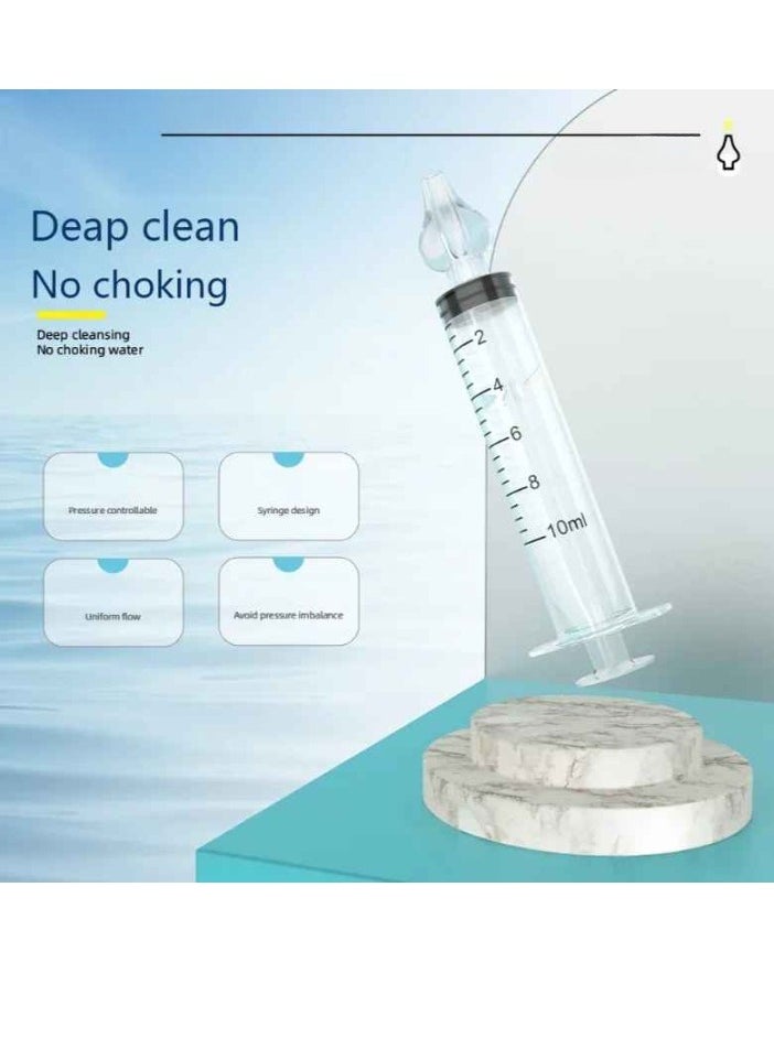 Babies Nasal Aspirator, Safe And Hygienic Baby Nasal Syringe Irrigator, Bpa Free Silicone Infant Nose Cleaner, Easy To Clean Newborn Nasal Irrigator, (1pc, Clear)