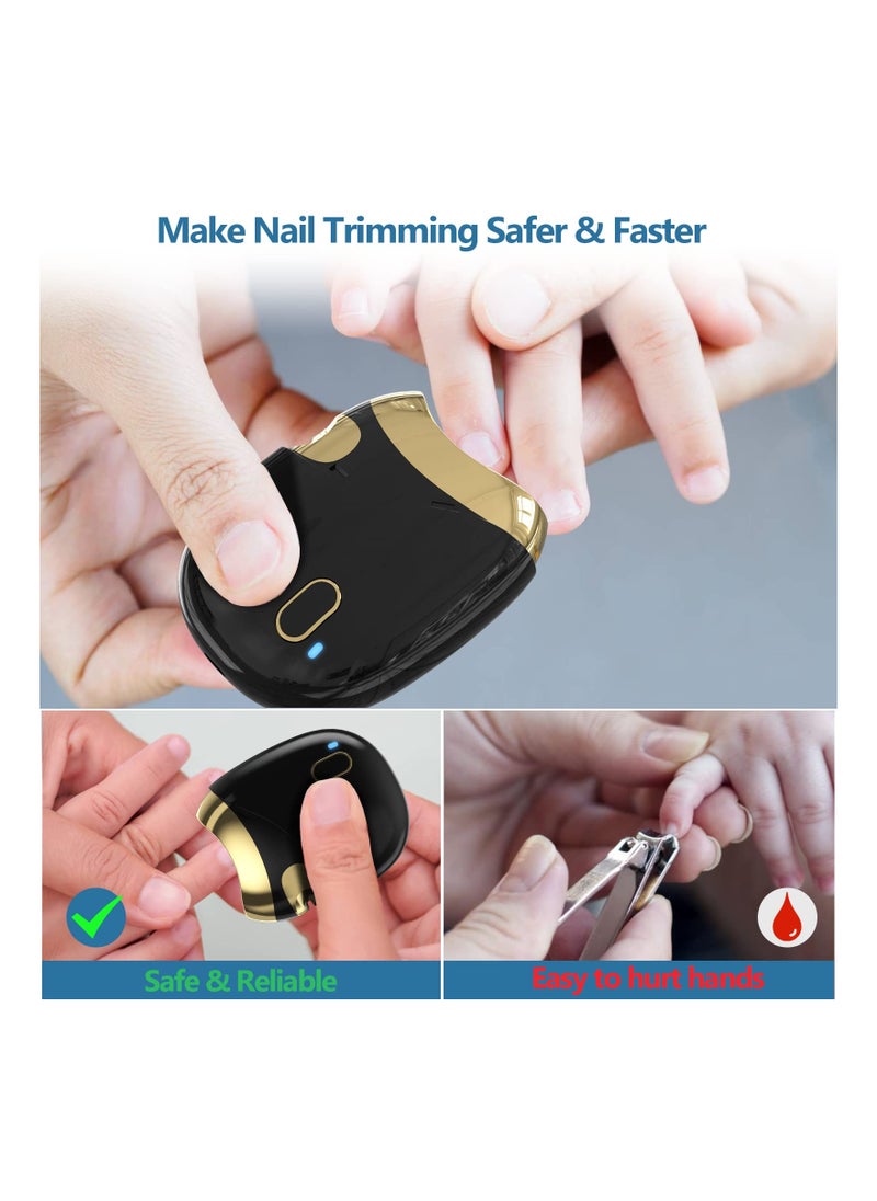 Electric Nail Clipper for Babies, Kids, and Adults - 2-in-1 Electric Nail Trimmer with Shearing & Grinding Functions, Safe and Professional Nail File for All Ages, Including Seniors.
