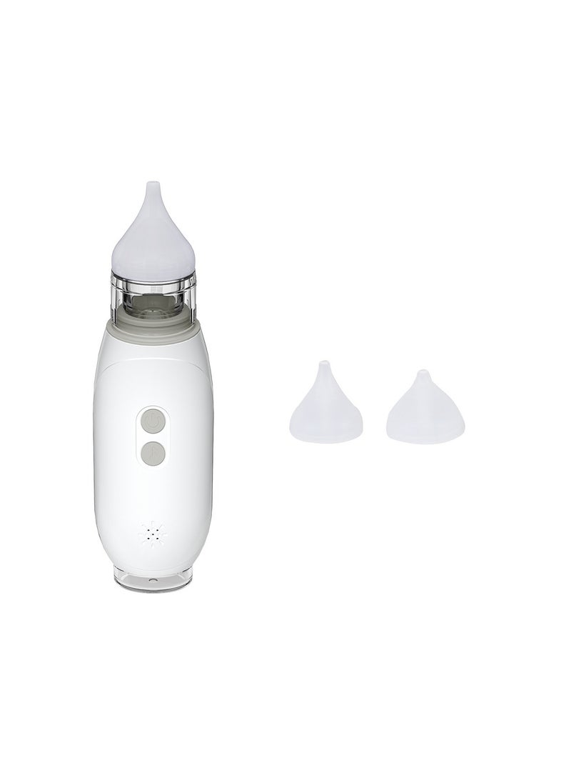 Electric Baby Nasal Aspirator - Self-Cleaning Nose Sucker with 3 Suction Levels, Music & Light Features, Includes 2 Nose Tips for Effective Baby Snot Removal.
